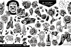 A flash tatoo tô celebrate a friends Group named Lajeje tattoo idea