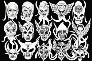 An angel with devil horns, representing the evil within each of us tattoo idea
