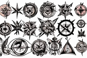 Scorpio and compass tattoo idea