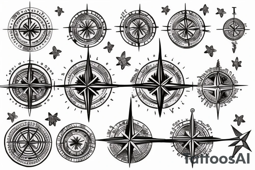 compass tattoo idea