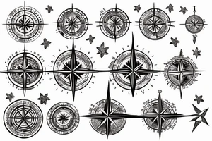 compass tattoo idea