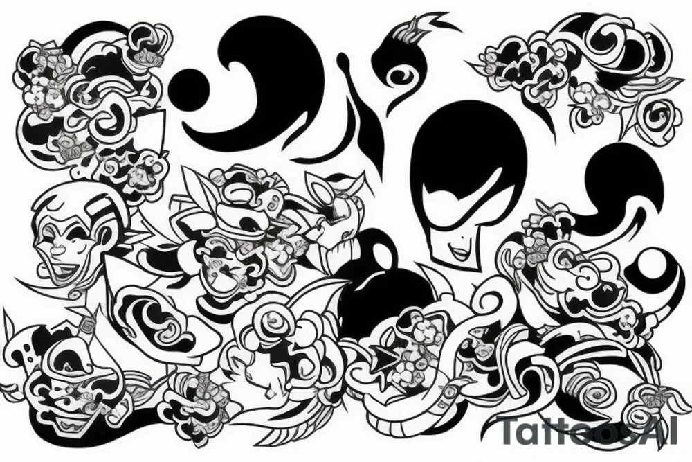 japan style tattoo idea