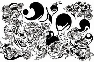 japan style tattoo idea