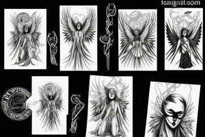 fallen angel tattoo idea