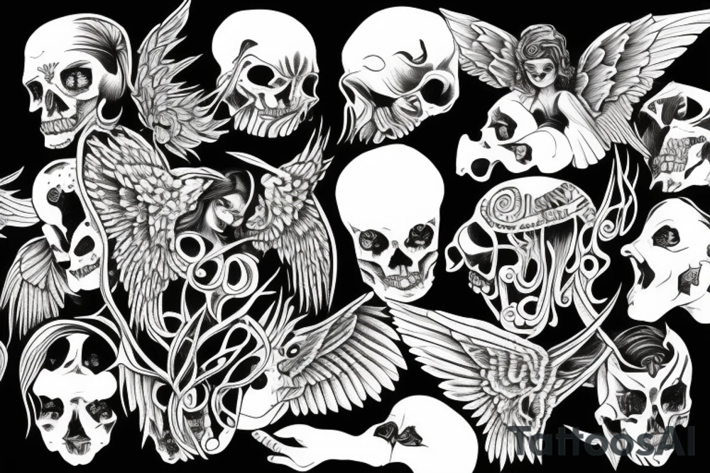 fallen angel tattoo idea