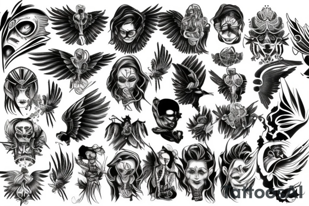 fallen angel tattoo idea