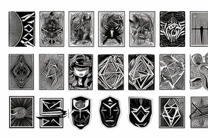 badass fire cards tattoo idea