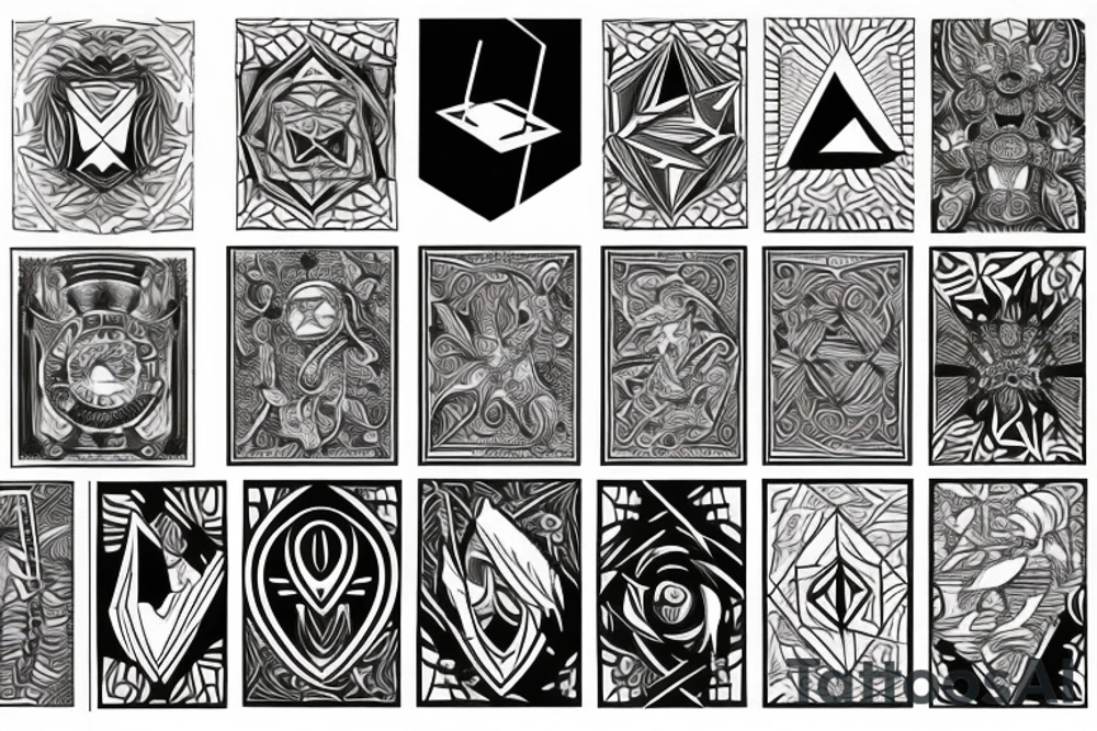 badass cards tattoo idea