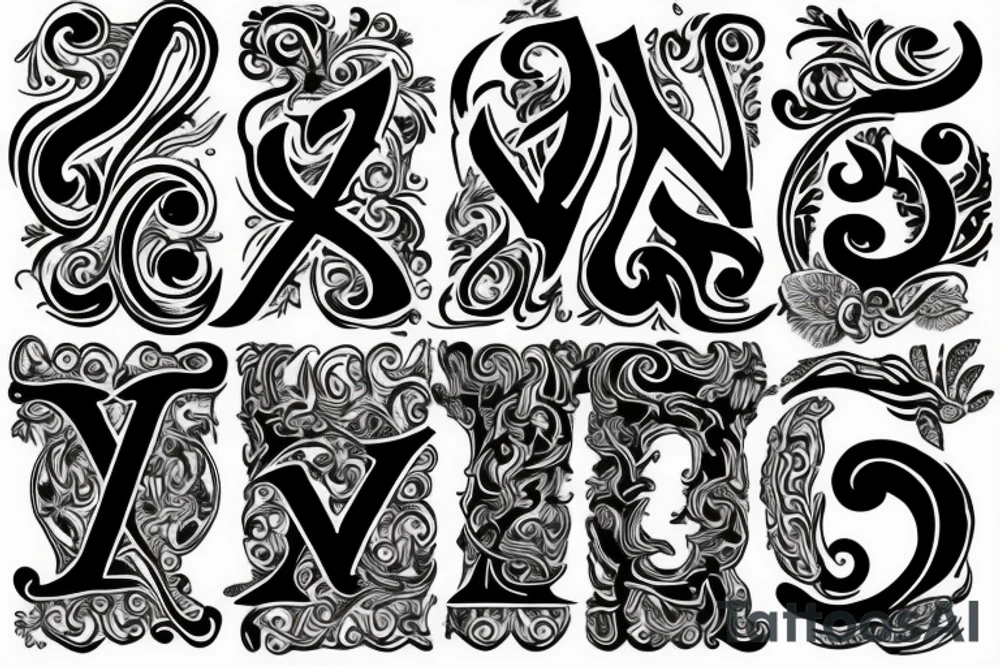 The letters CLA tattoo idea