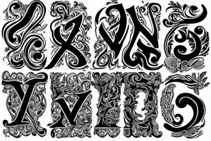 The letters CLA tattoo idea