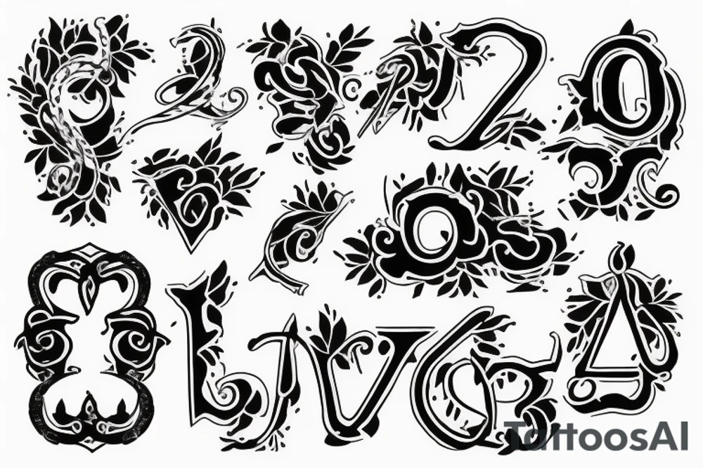 The letters CLA tattoo idea