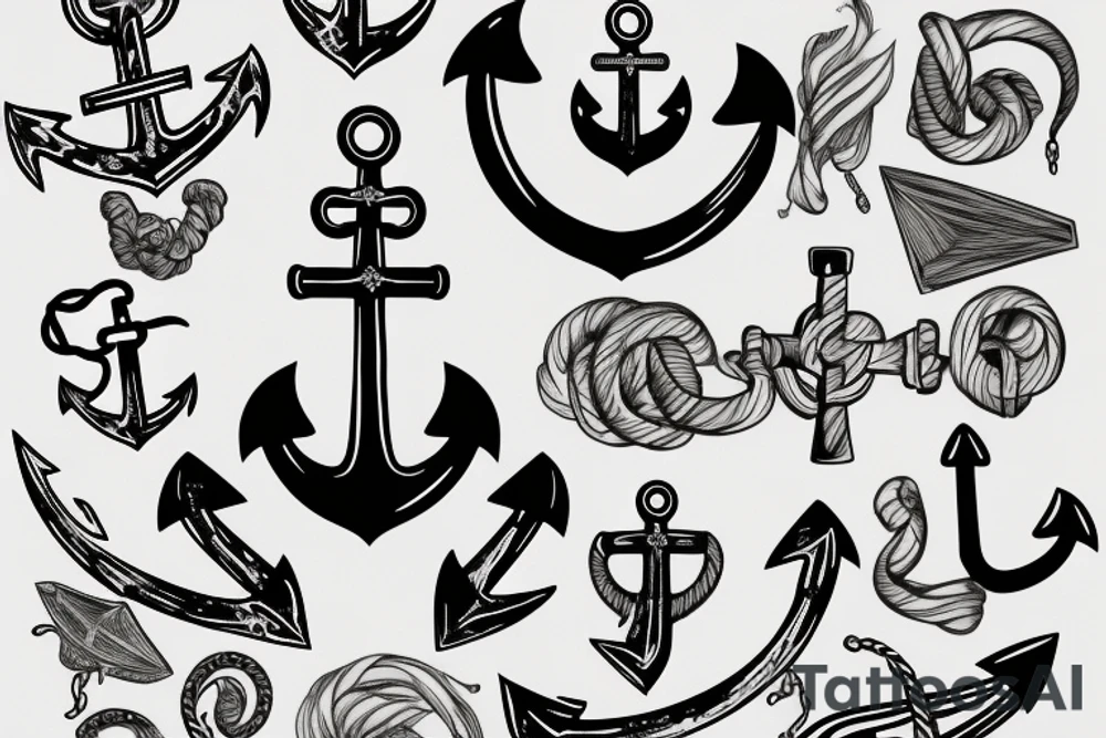 Anchor with ukraine tattoo idea