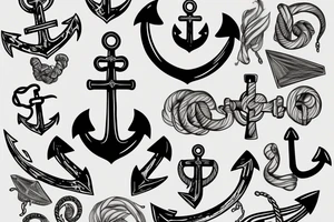 Anchor with ukraine tattoo idea