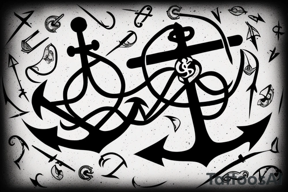 Anchor with ukraine tattoo idea
