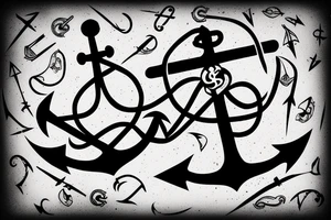 Anchor with ukraine tattoo idea