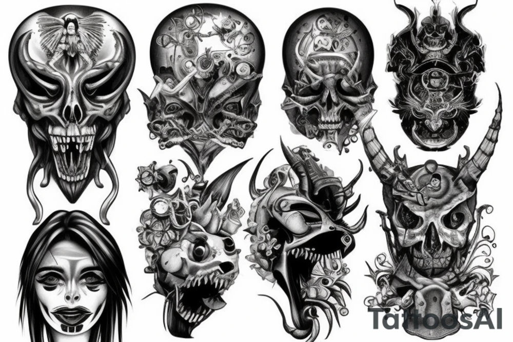 Demons and mechanical. tattoo idea