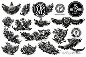 Rolls Royce logo tattoo idea