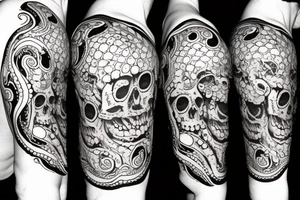 octopus with skull tattoo idea