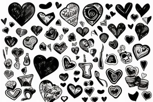 Broken heart tattoo idea