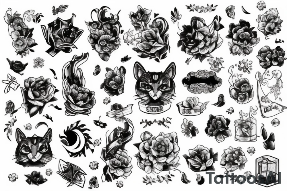 Акула и кит в космосе tattoo idea