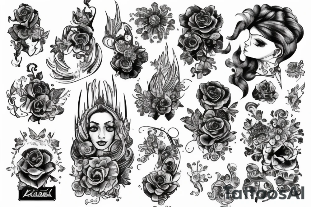 Акула и кит в космосе tattoo idea