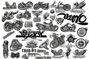 cross country full color cool tattoo idea