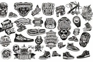 cross country full color cool tattoo idea