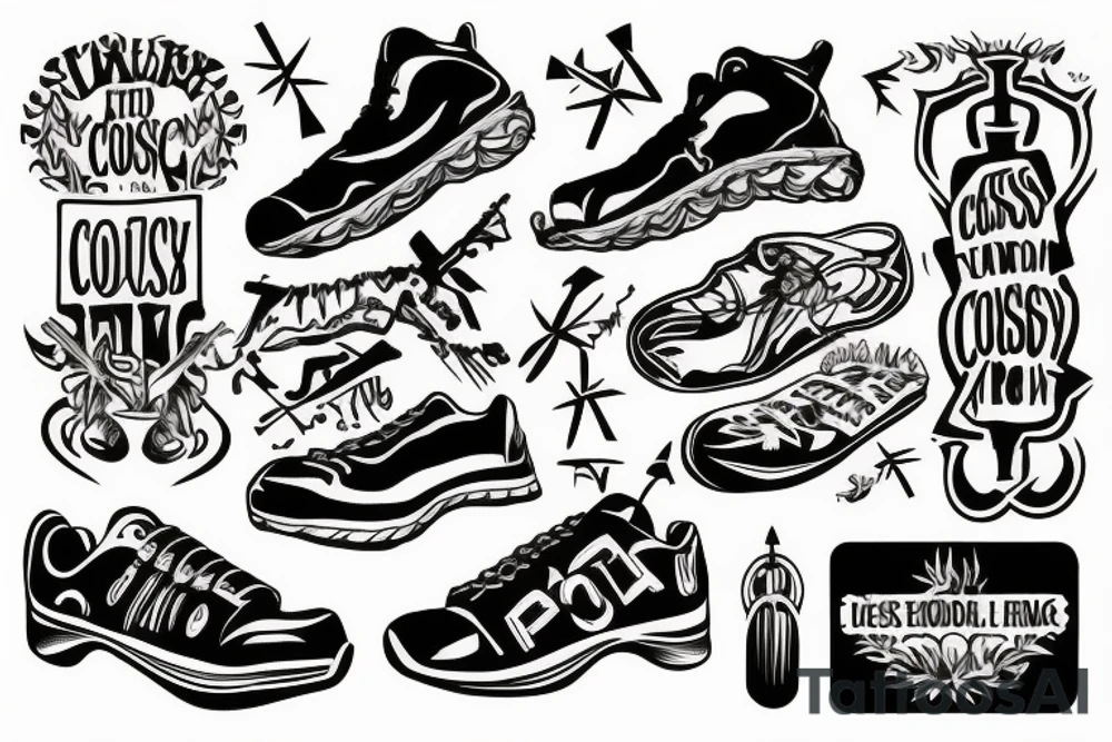 cross country running tattoo idea
