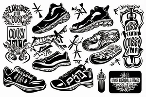 cross country running tattoo idea