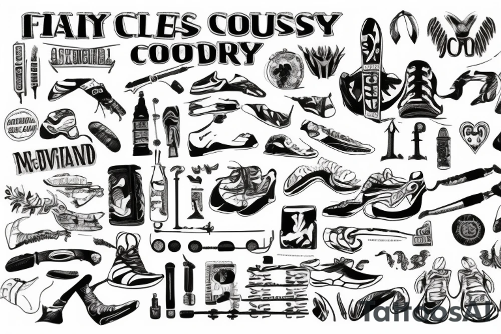 cross country running tattoo idea