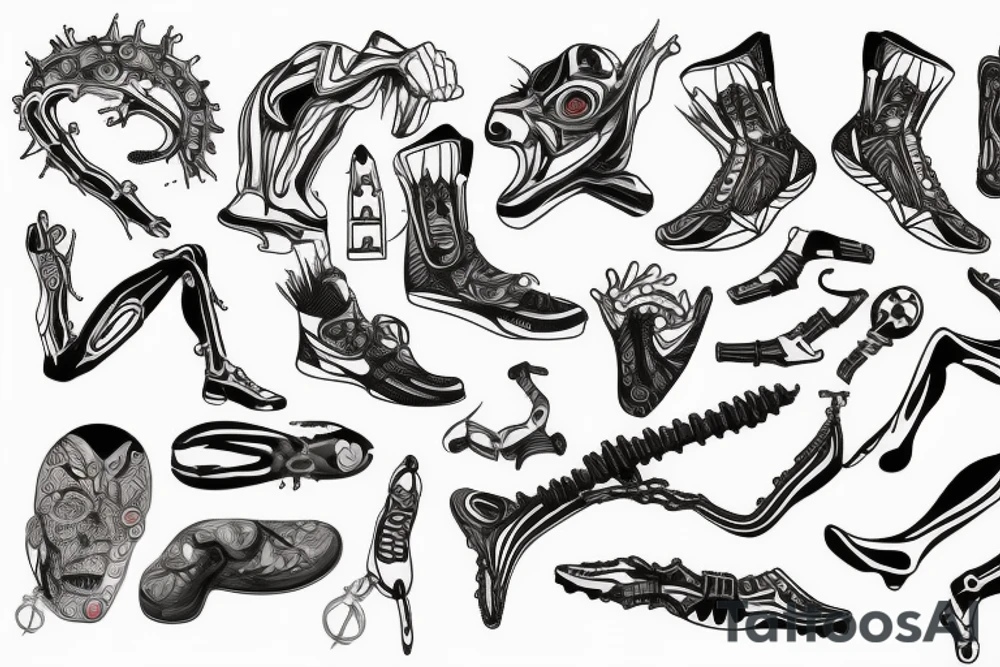 cross country running tattoo idea