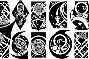Corrupted moon tattoo idea