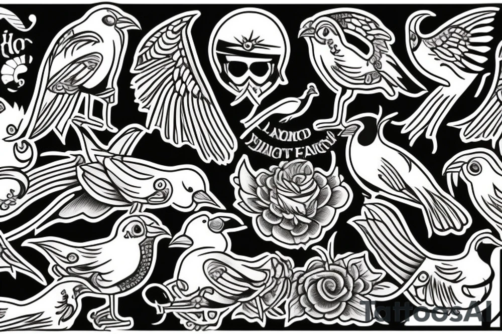 jian bird tattoo idea