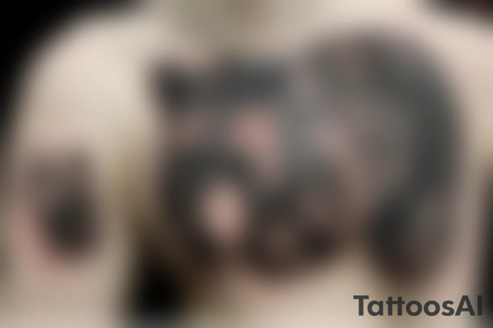 Russian bear and forest tattoo idea