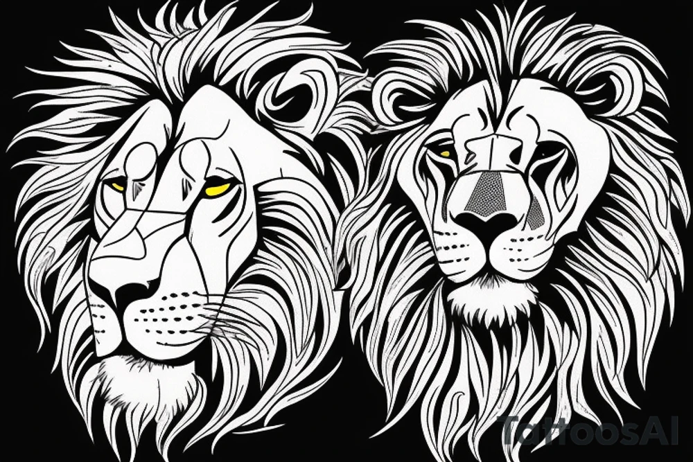 lion face, name: ''Leonard'' written in neo gothic tattoo idea
