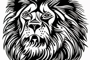 lion face with name  ''Leonard'' written tattoo idea