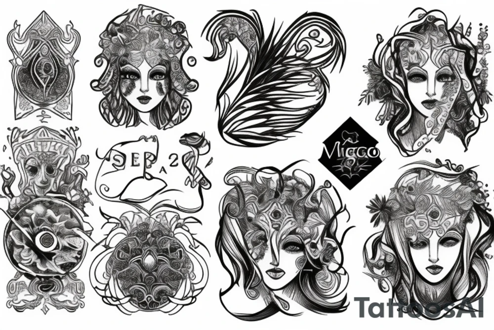 Aries virgo leo tattoo idea