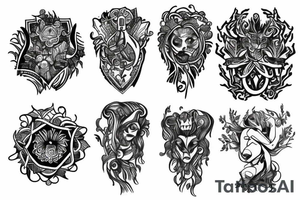 Aries virgo leo tattoo idea