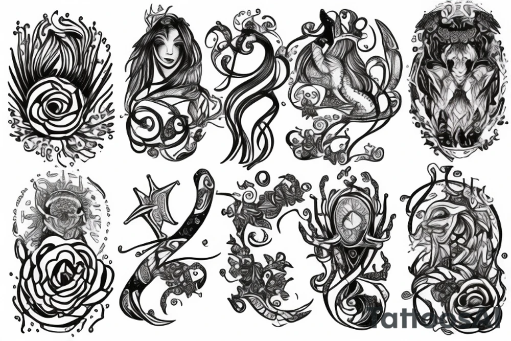 Aries virgo leo tattoo idea
