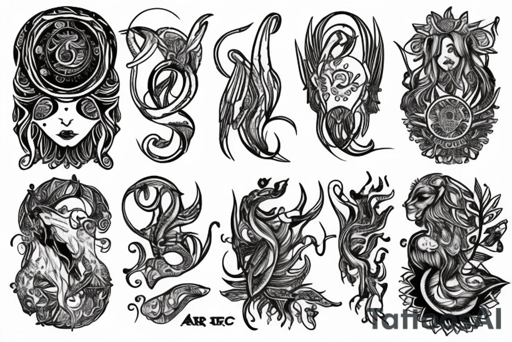 Aries virgo leo tattoo idea