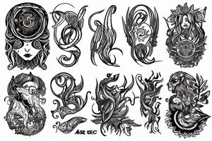 Aries virgo leo tattoo idea