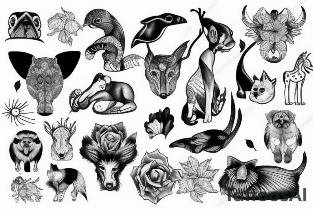 Animals tattoo idea