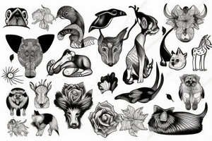 Animals tattoo idea