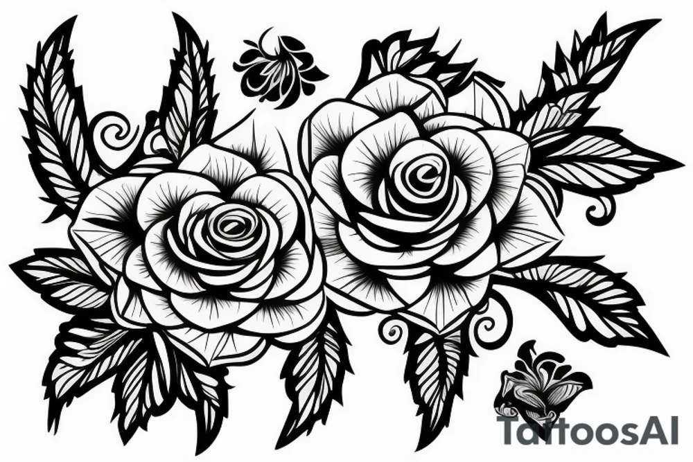 dna double heli,flower tattoo idea