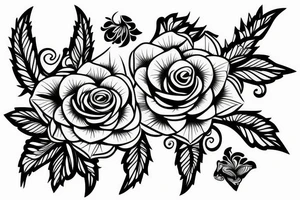 dna double heli,flower tattoo idea