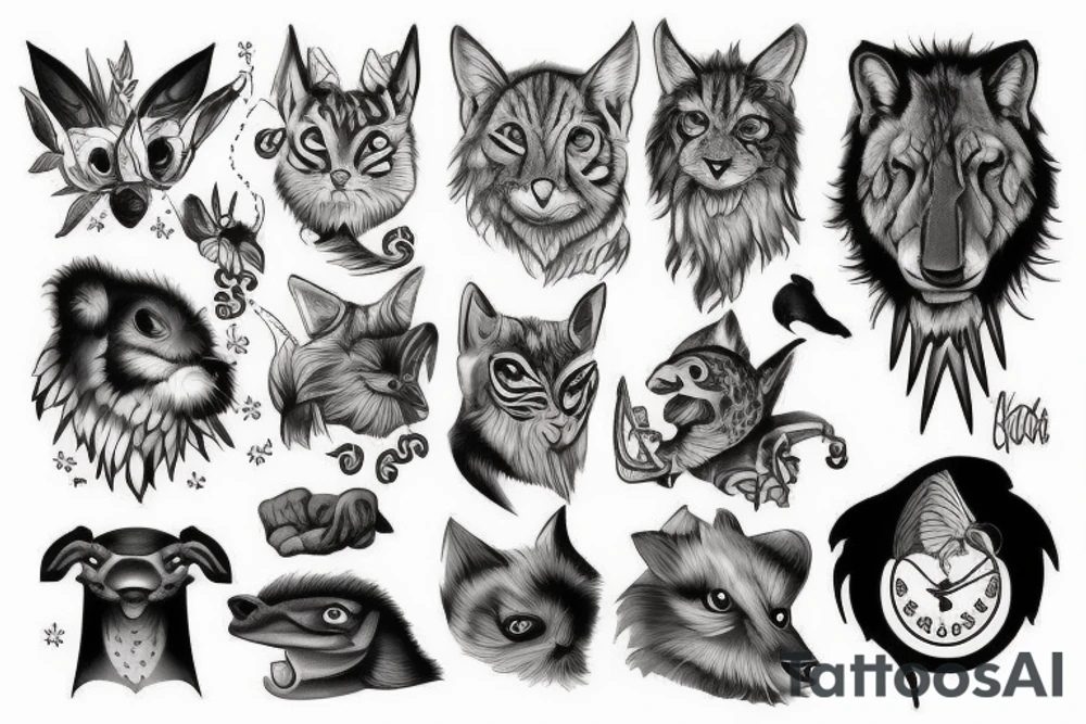 Animals tattoo idea