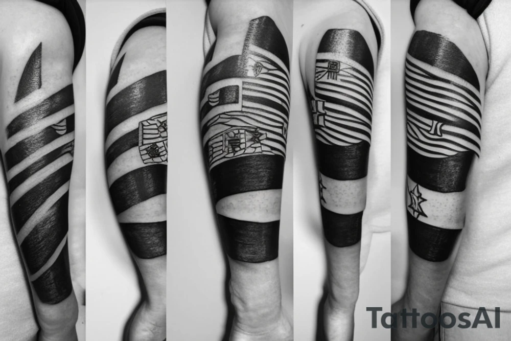 Curaçao flag island tattoo idea