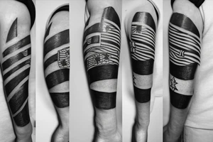 Curaçao flag island tattoo idea