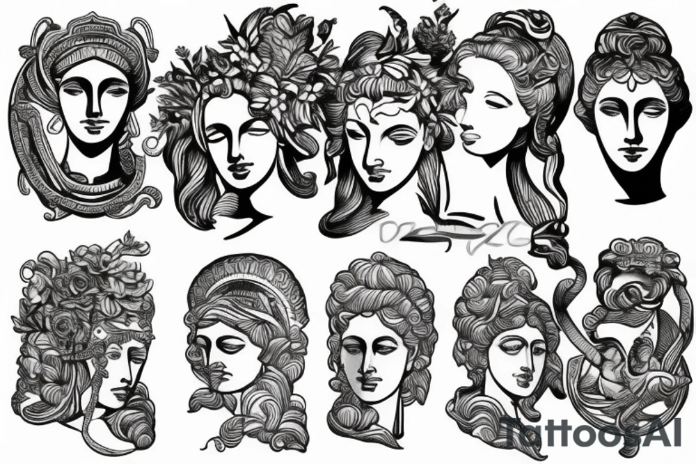 ancient stoic sculpture tattoo idea