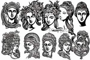 ancient stoic sculpture tattoo idea